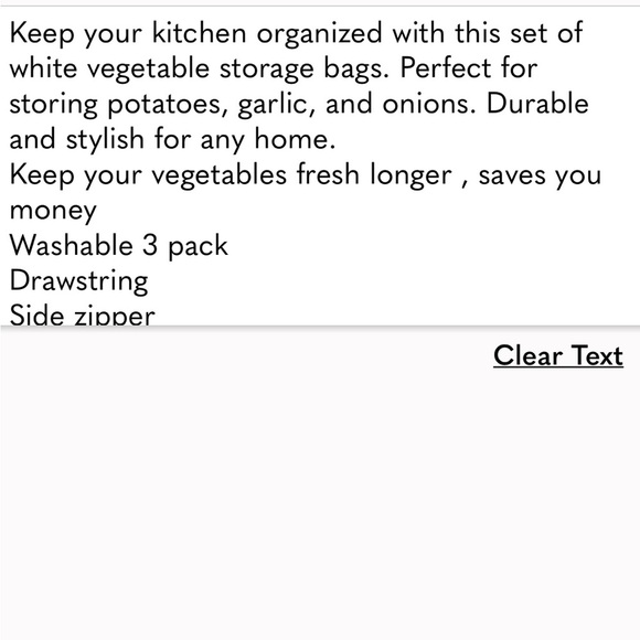 White Vegetable Storage Bags Set - Picture 9 of 12